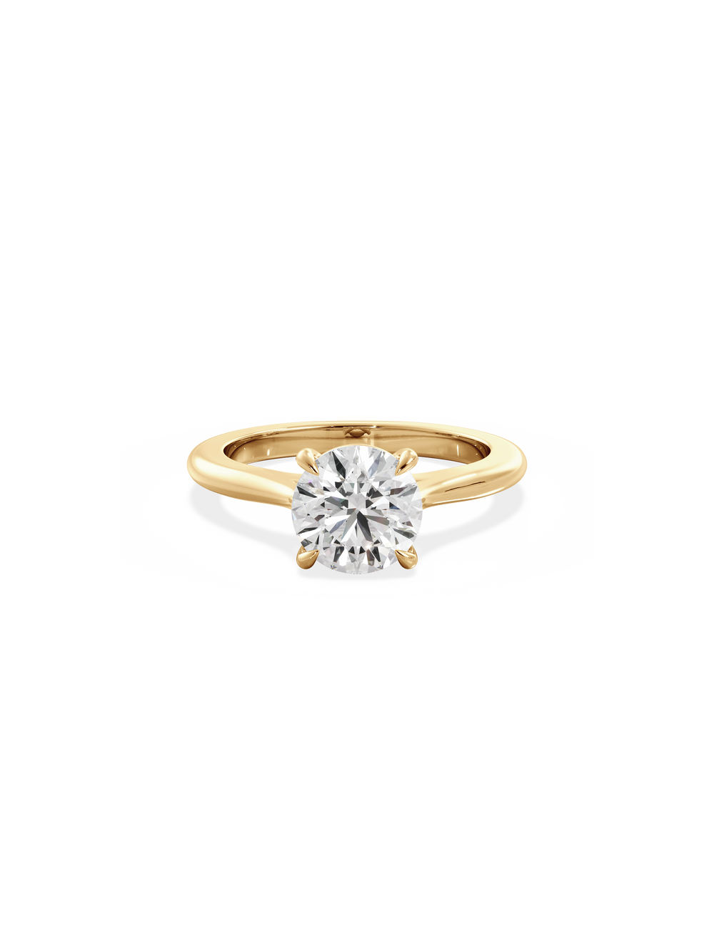 Round Classic Solitaire Ring - View 