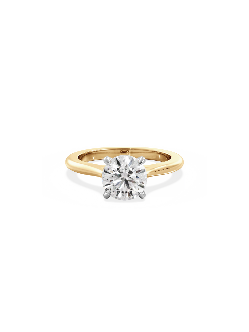 Round Classic Solitaire Ring - View 