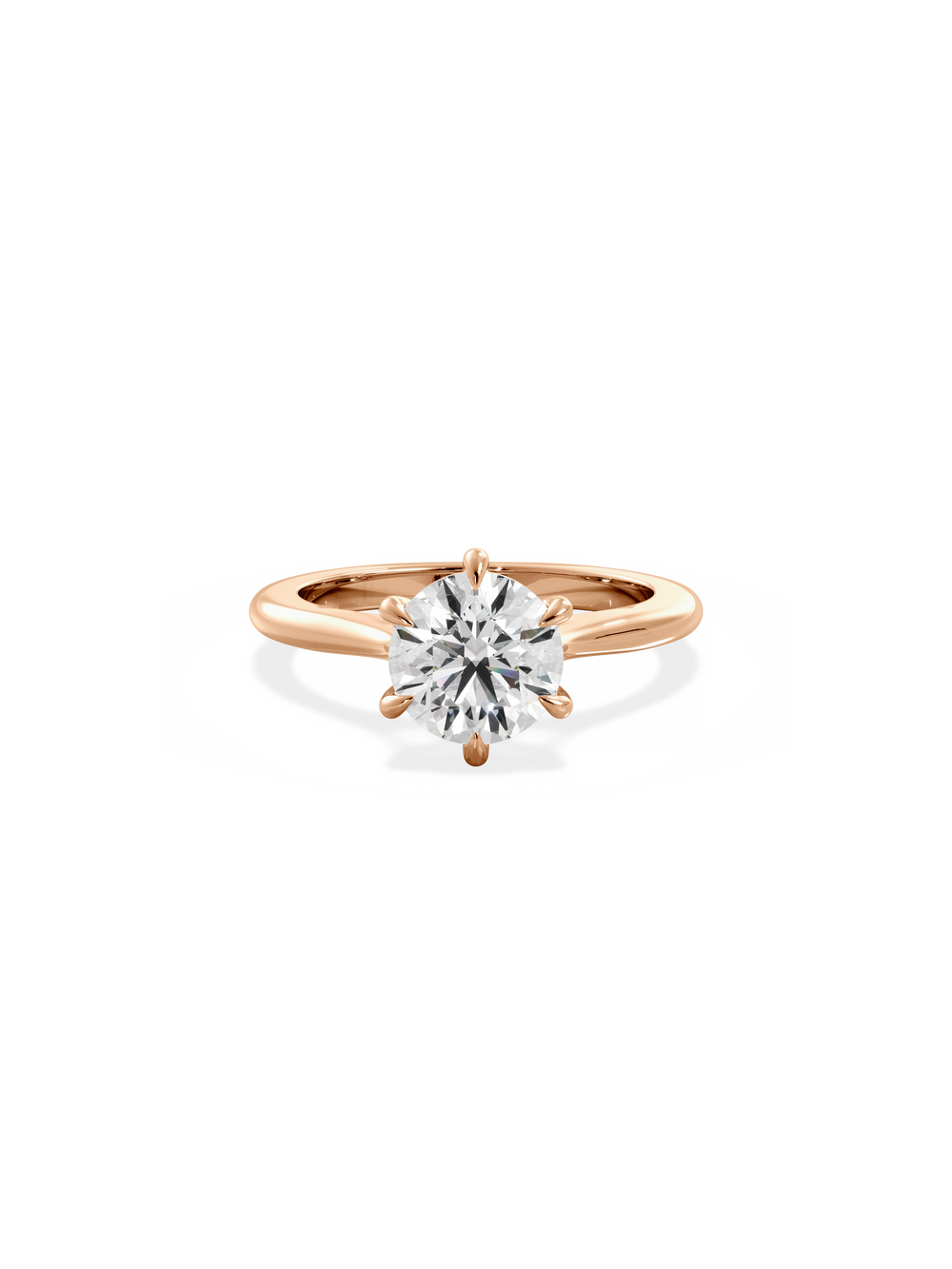 Round Classic Solitaire Ring - View 