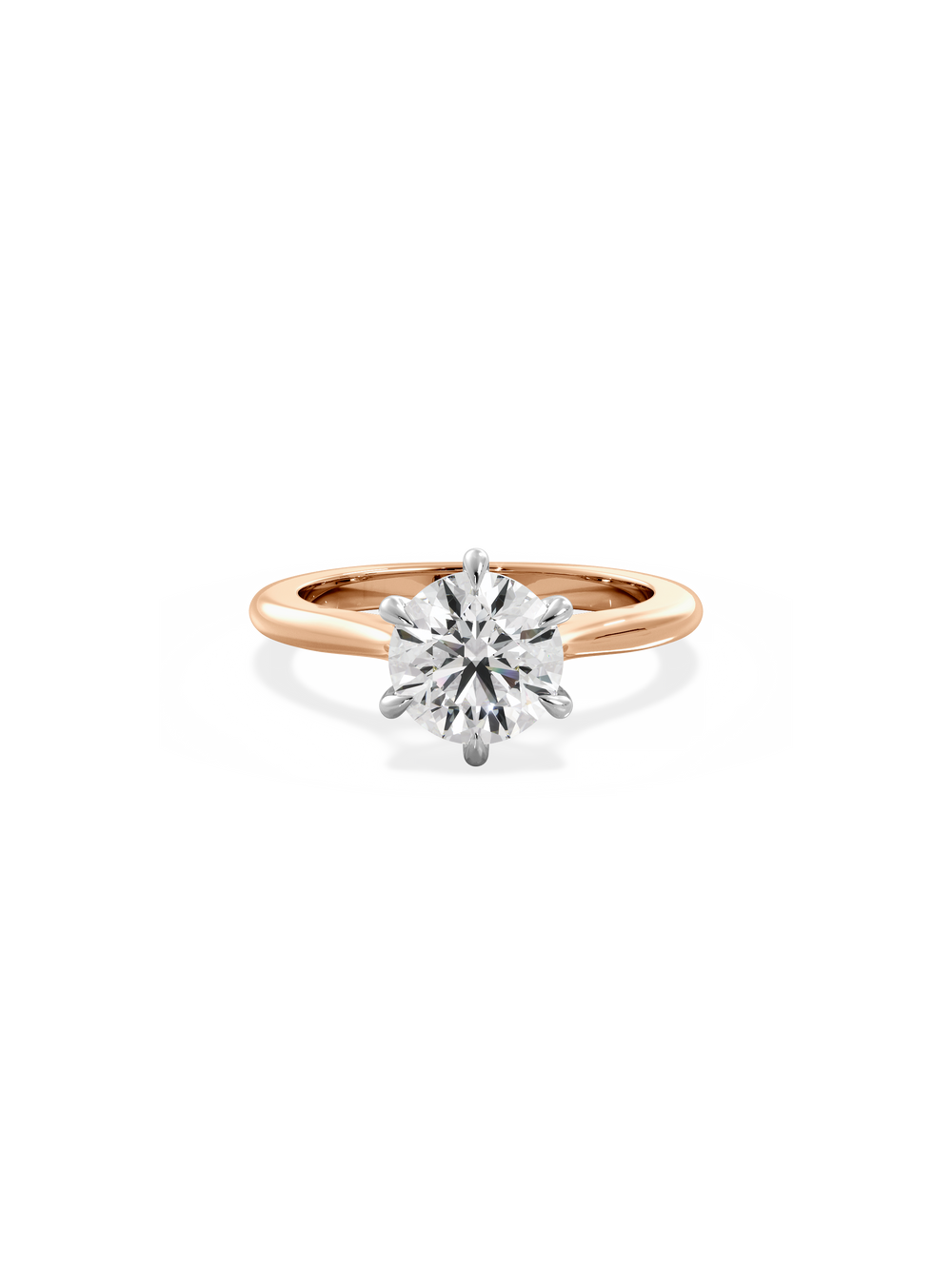 Round Classic Solitaire Ring - View 
