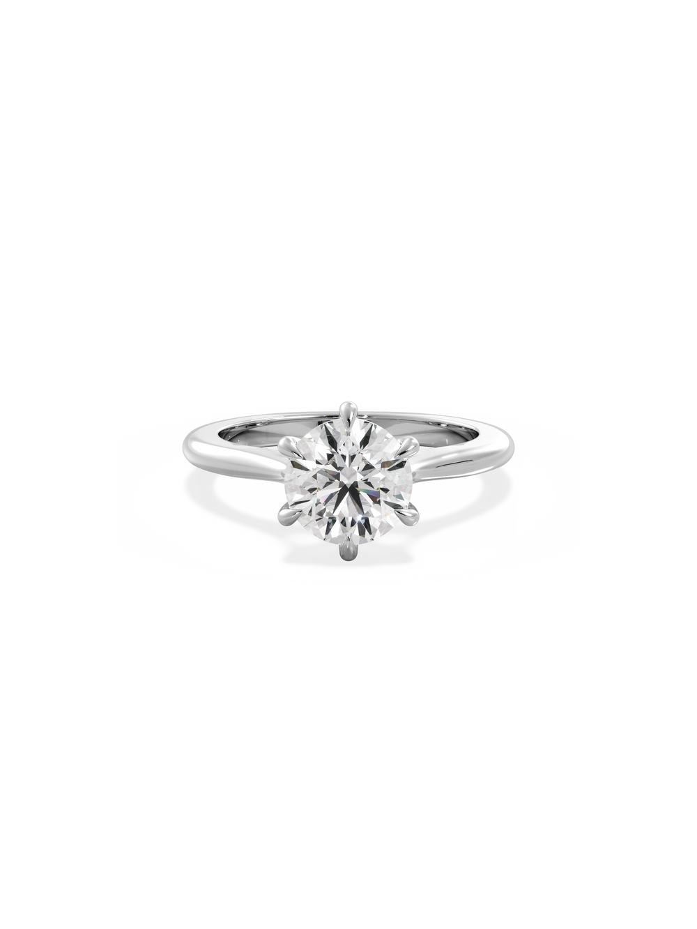 Round Classic Solitaire Ring - View 