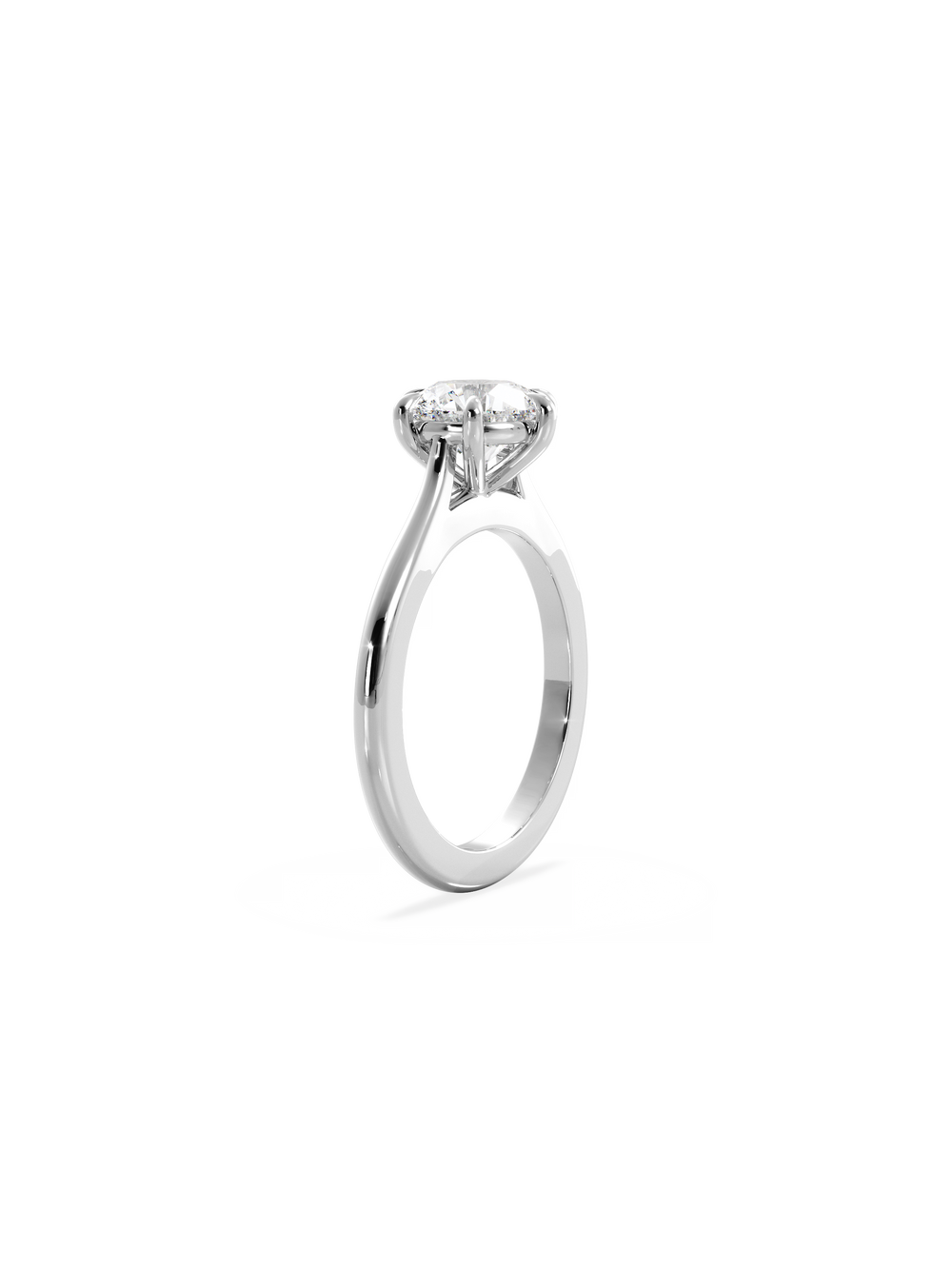 Round Classic Solitaire Ring - View 