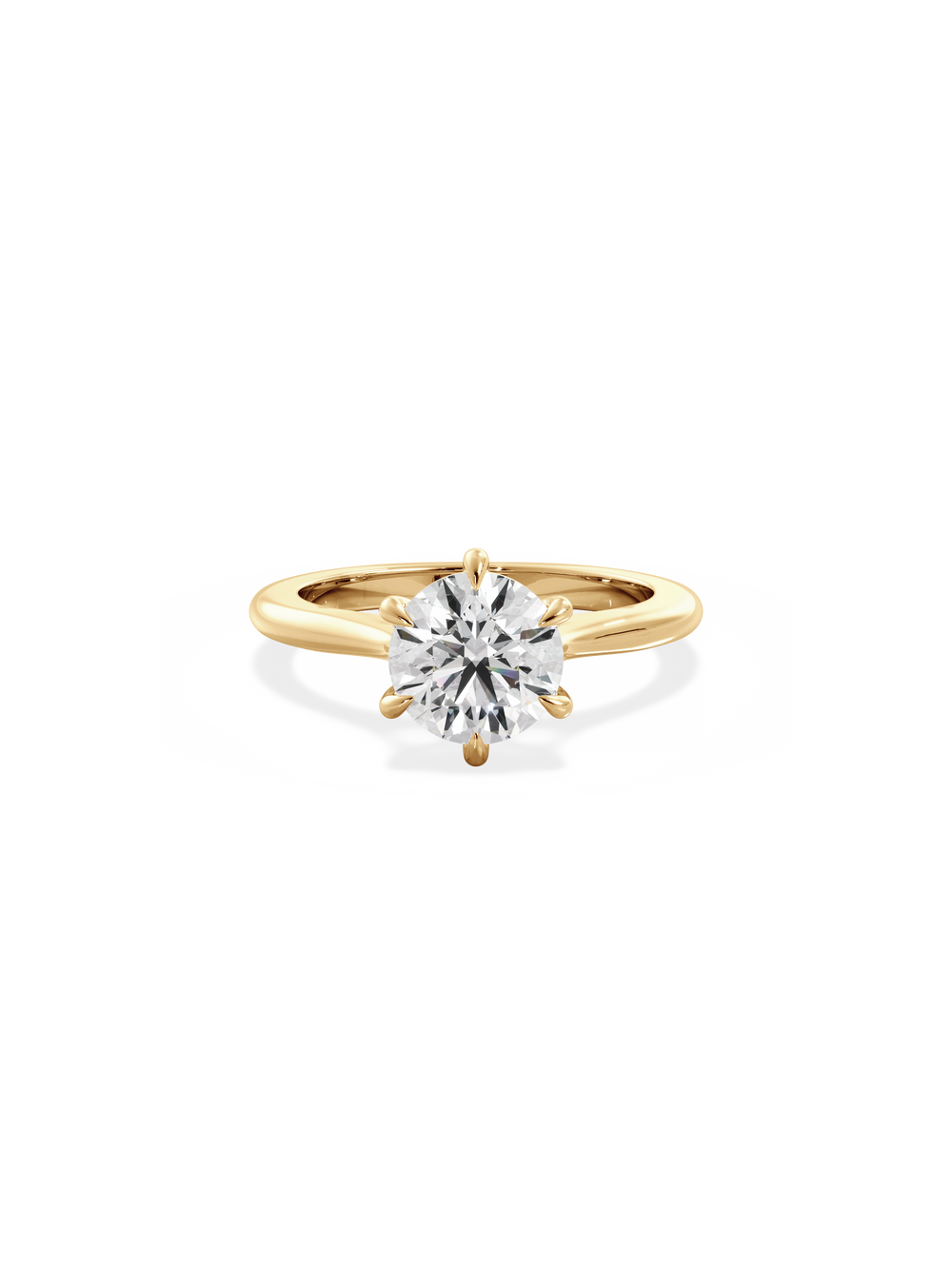 Round Classic Solitaire Ring - View 