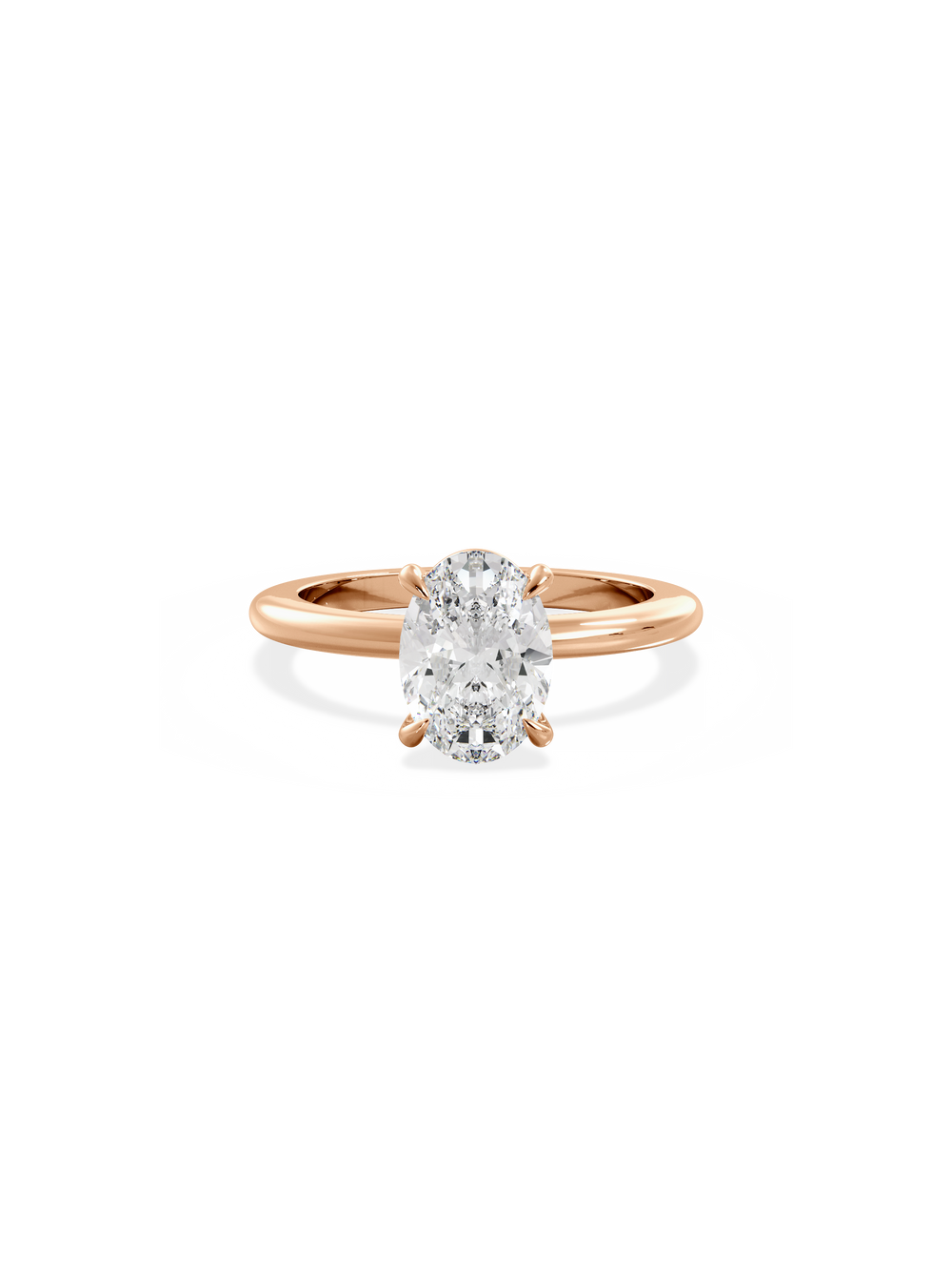 Oval Ceremonial Solitaire Ring - View 