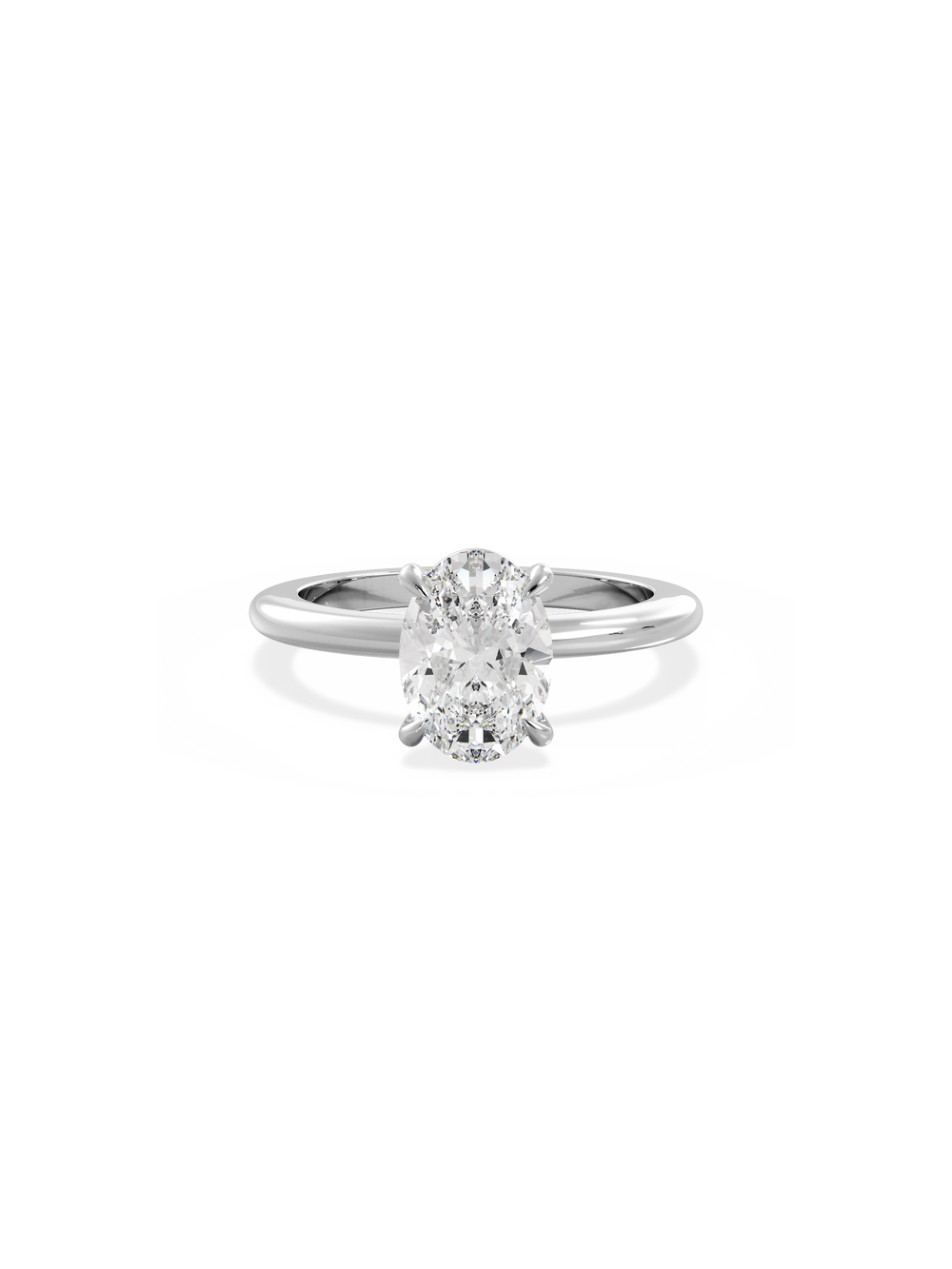 Oval Ceremonial Solitaire Ring - View 