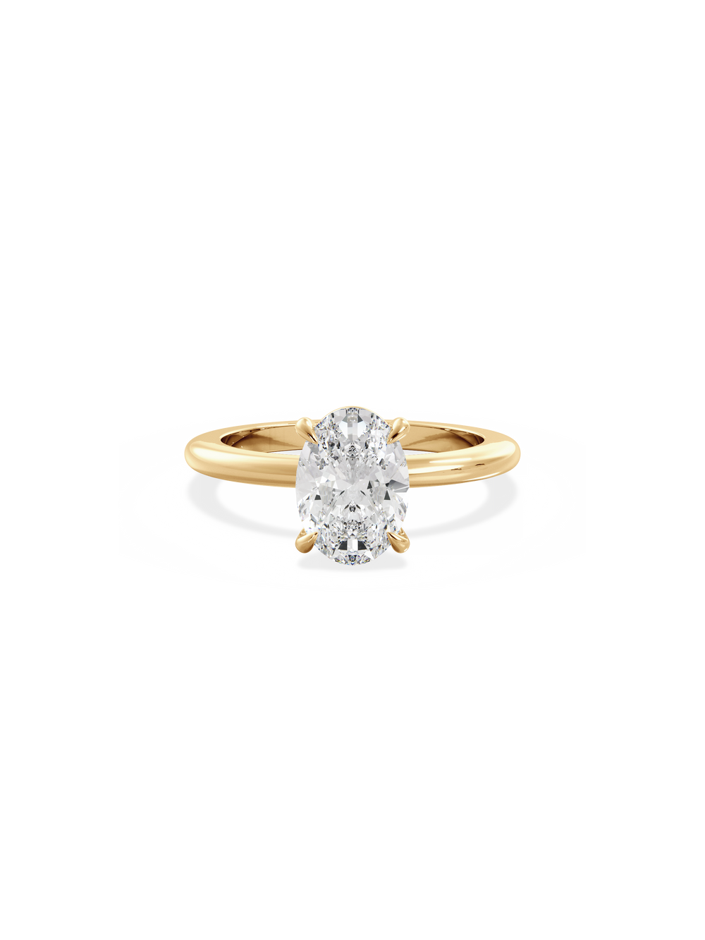 Oval Ceremonial Solitaire Ring - View 