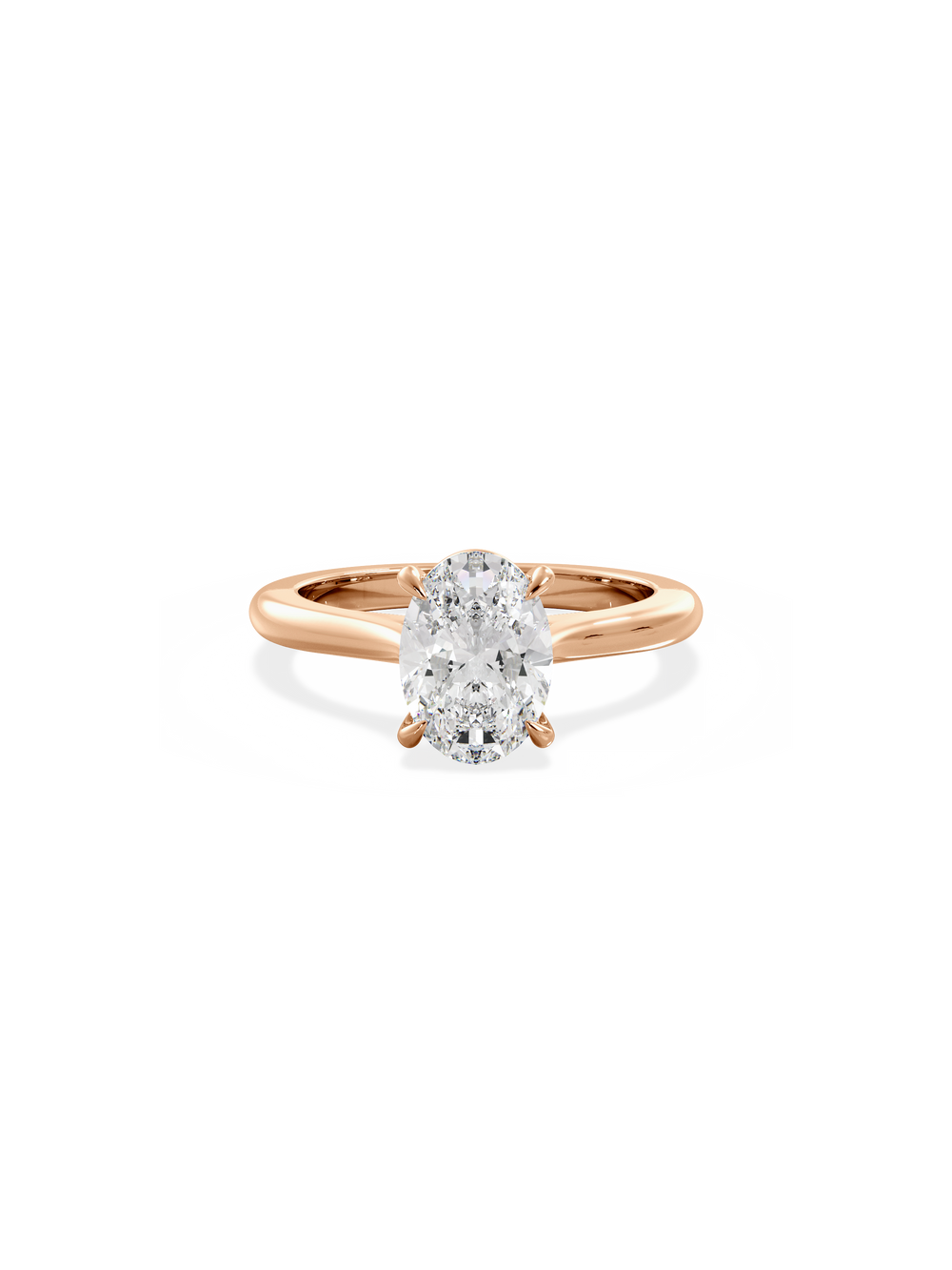 Oval Classic Solitaire Ring - View 