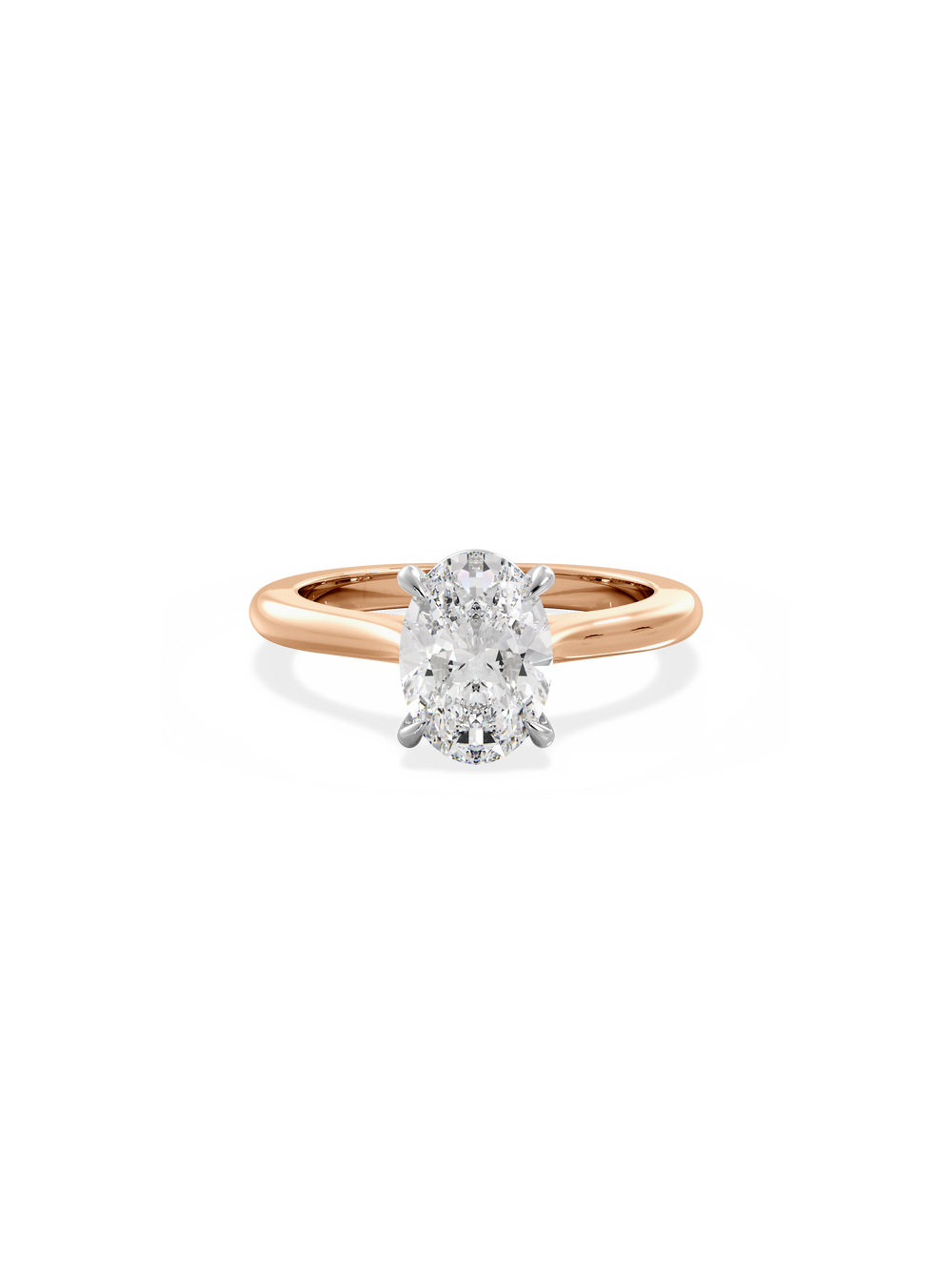 Oval Classic Solitaire Ring - View 