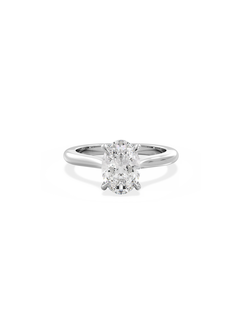 Oval Classic Solitaire Ring - View 