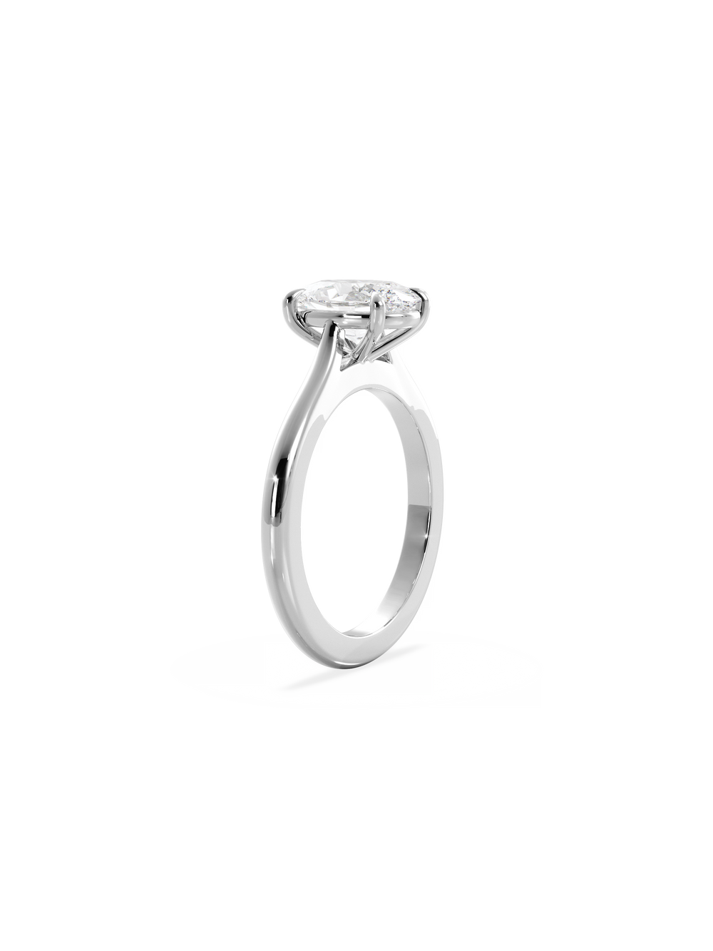 Oval Classic Solitaire Ring - View 