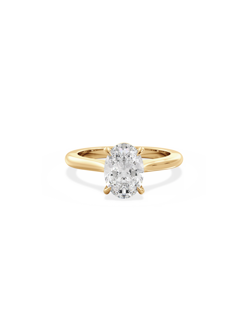 Oval Classic Solitaire Ring - View 