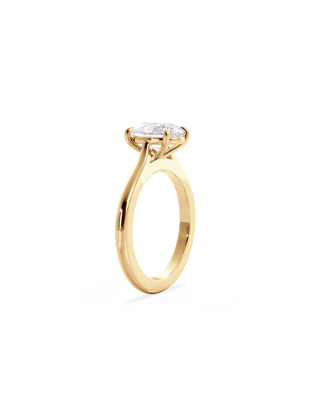 Oval Classic Solitaire Ring - View 
