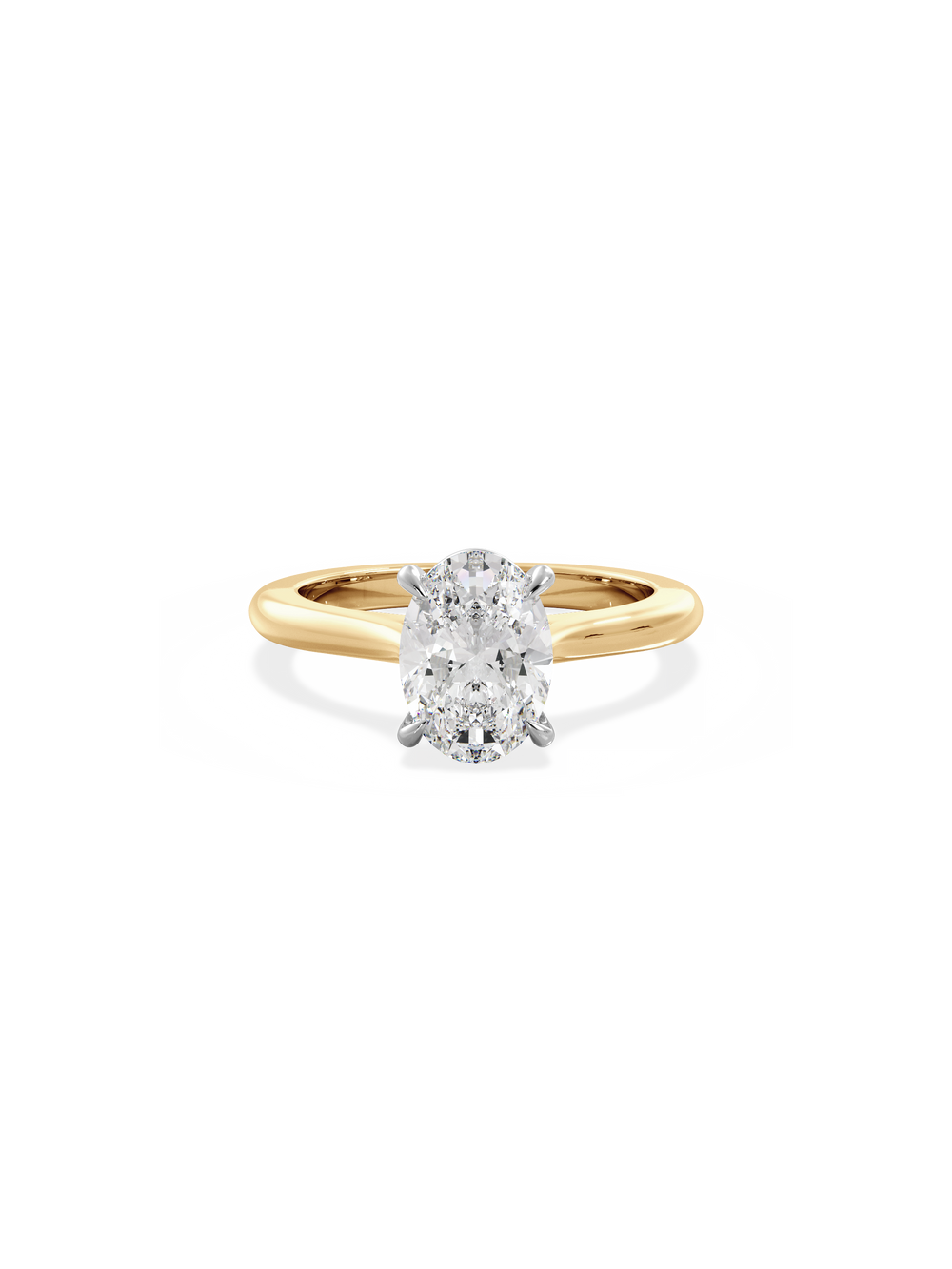 Oval Classic Solitaire Ring - View 