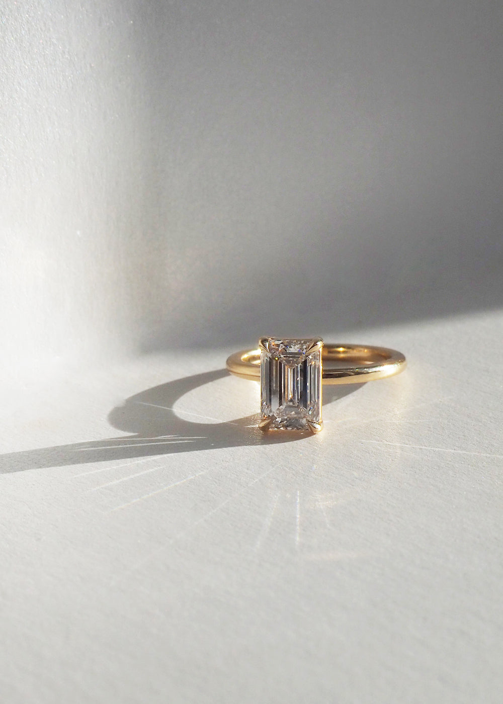 Emerald Ceremonial Solitaire Ring - View 