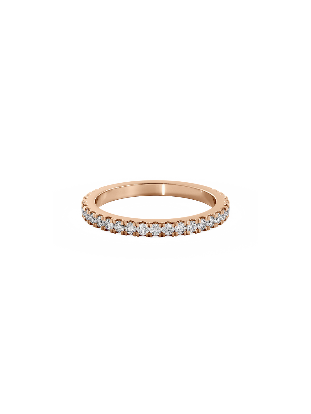 Shimmer Ring - 3/4 Pavé - View 