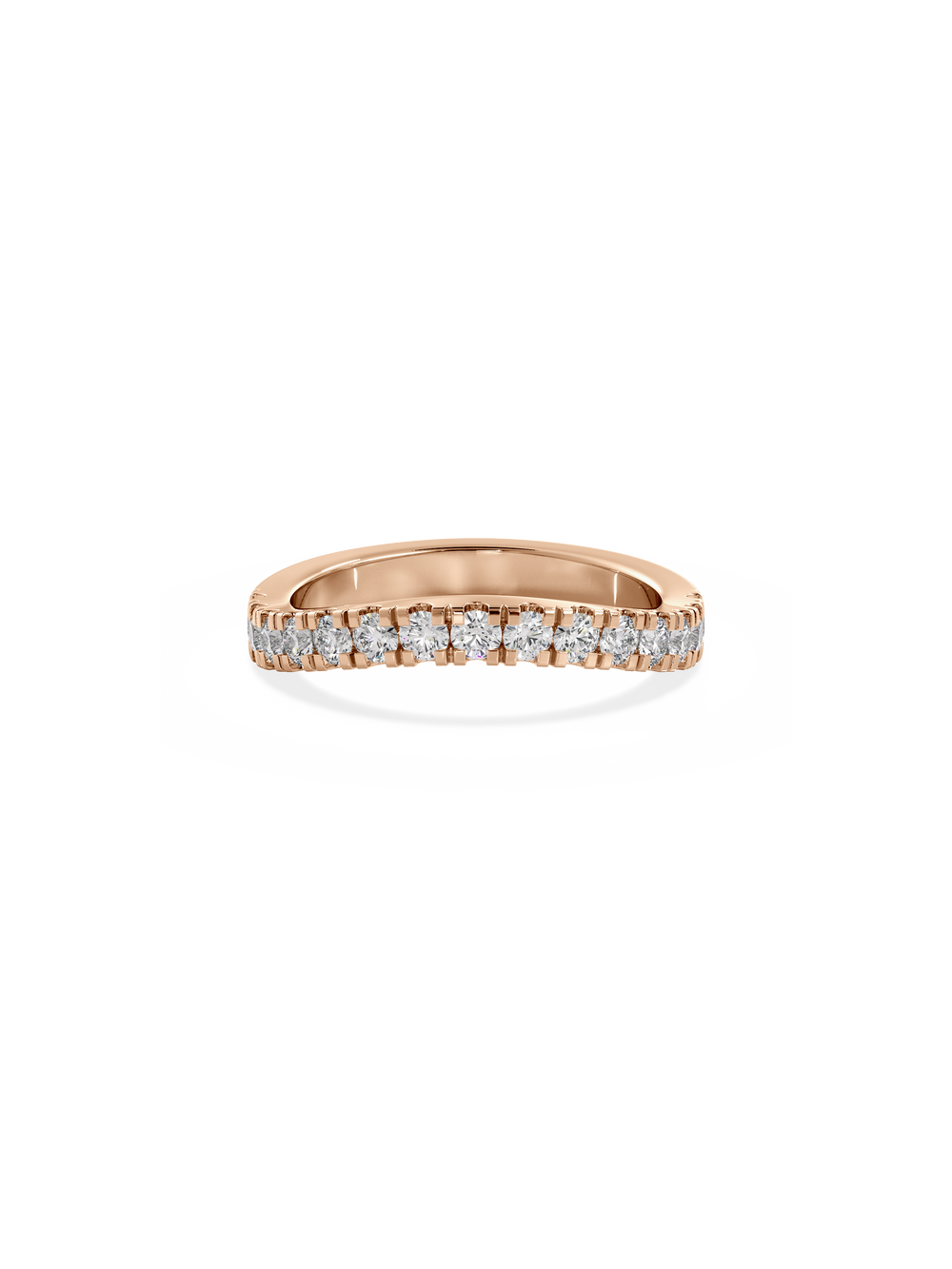 Contour Shimmer Ring - 1/2 Pavé - View 