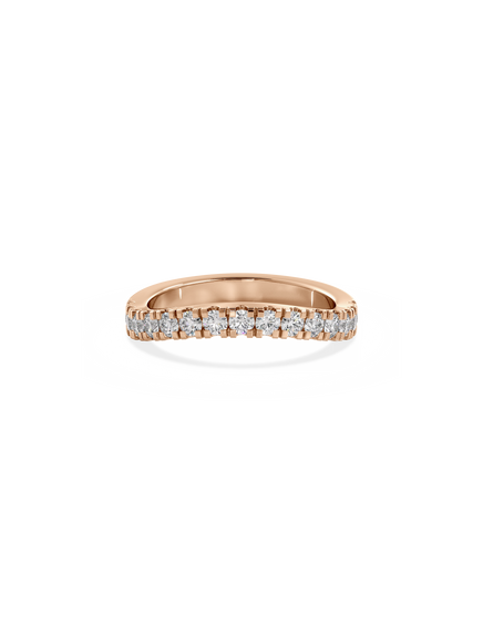 Contour Shimmer Ring - 1/2 Pavé