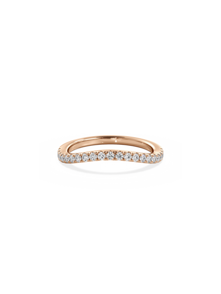 Contour Shimmer Ring - 1/2 Pavé