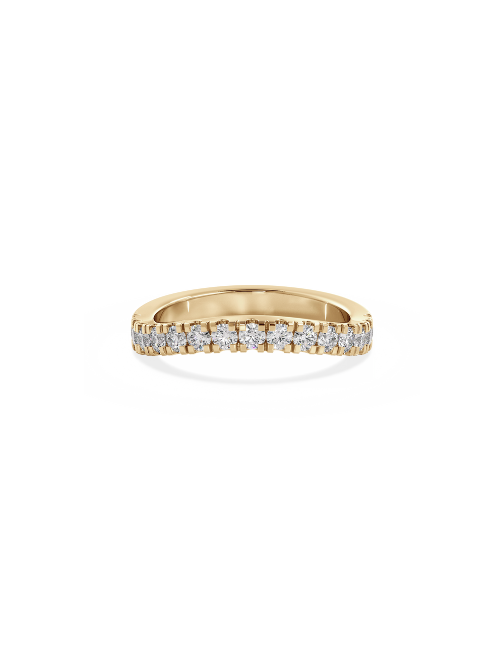 Contour Shimmer Ring - 1/2 Pavé - View 