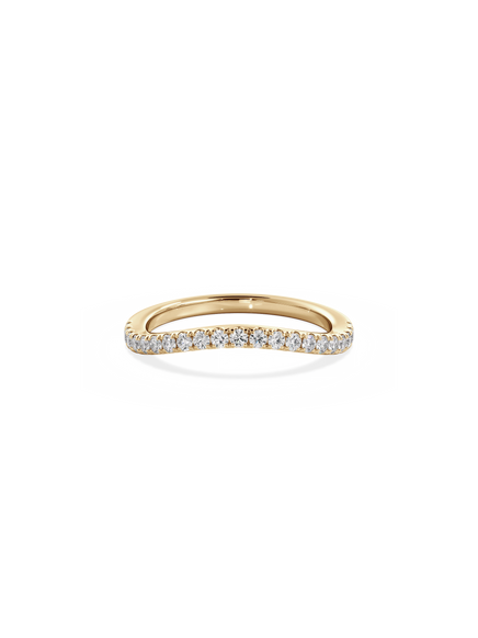 Contour Shimmer Ring - 1/2 Pavé