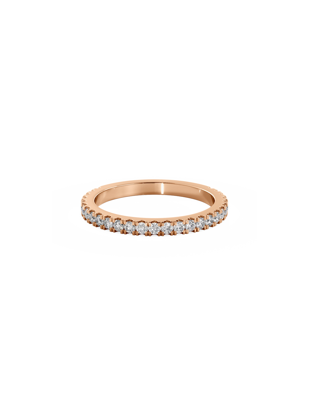 Shimmer Ring - 3/4 Pavé - View 