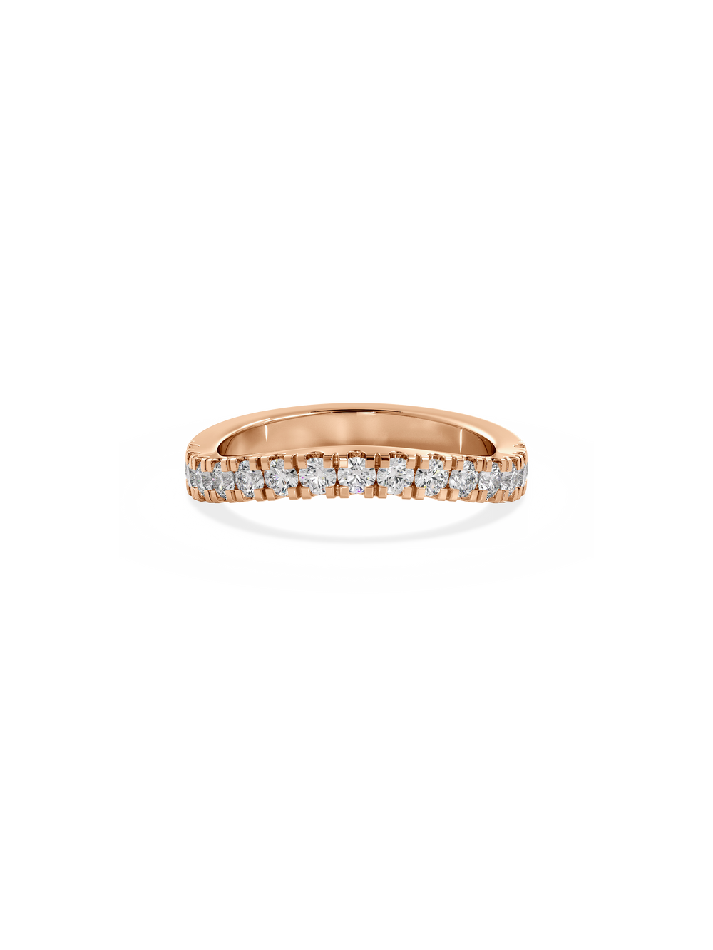 Contour Shimmer Ring - 1/2 Pavé - View 