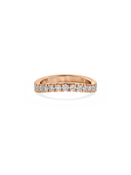 Contour Shimmer Ring - 1/2 Pavé