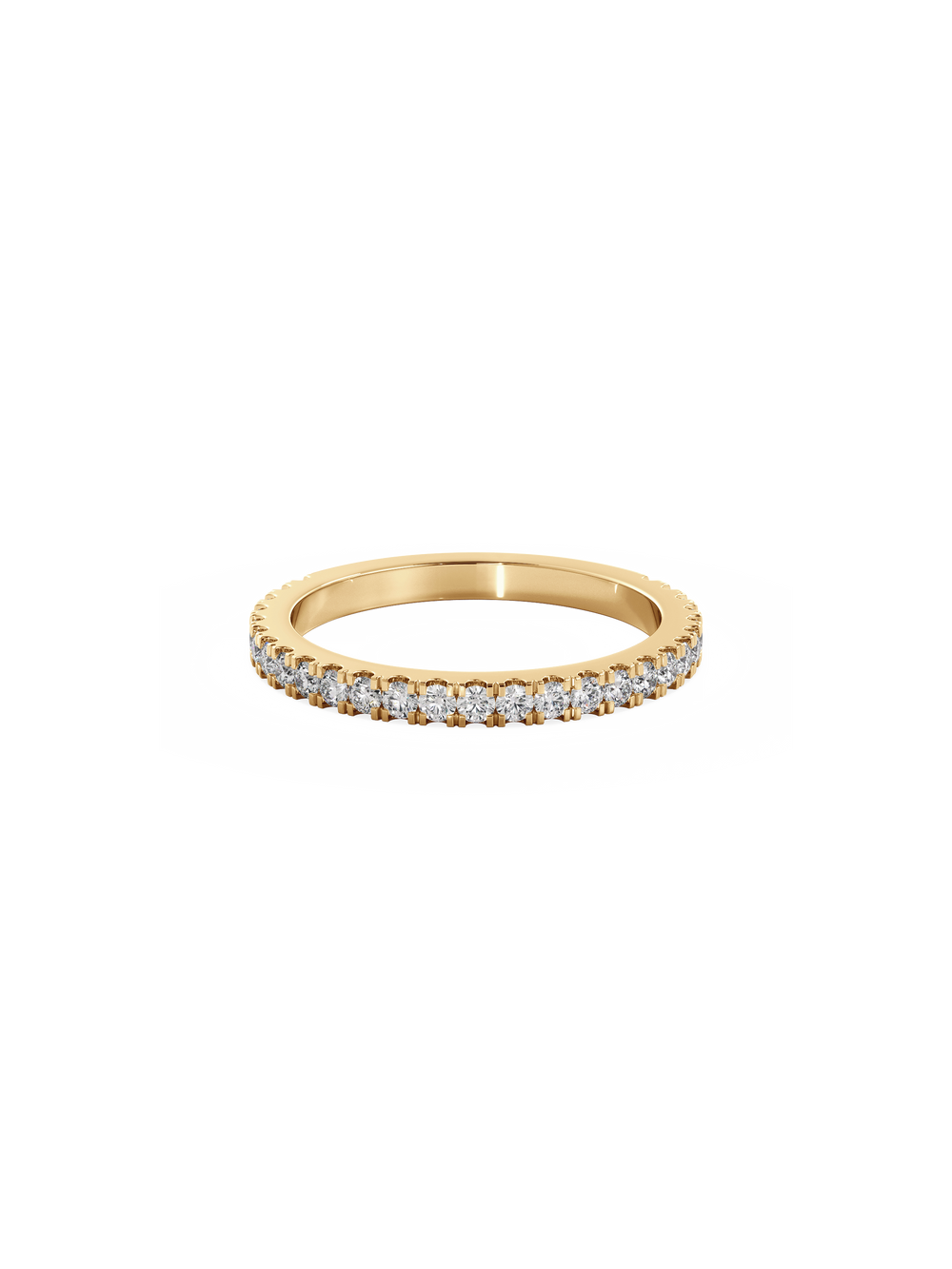 Shimmer Ring - 3/4 Pavé - View 