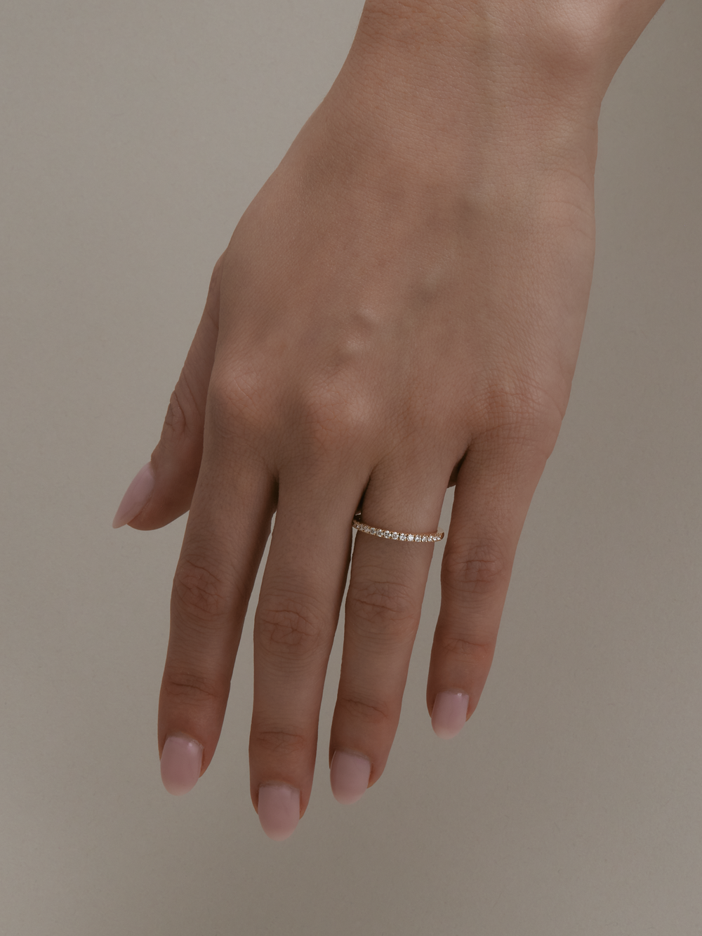 Shimmer Ring - 1/2 Pavé - View 