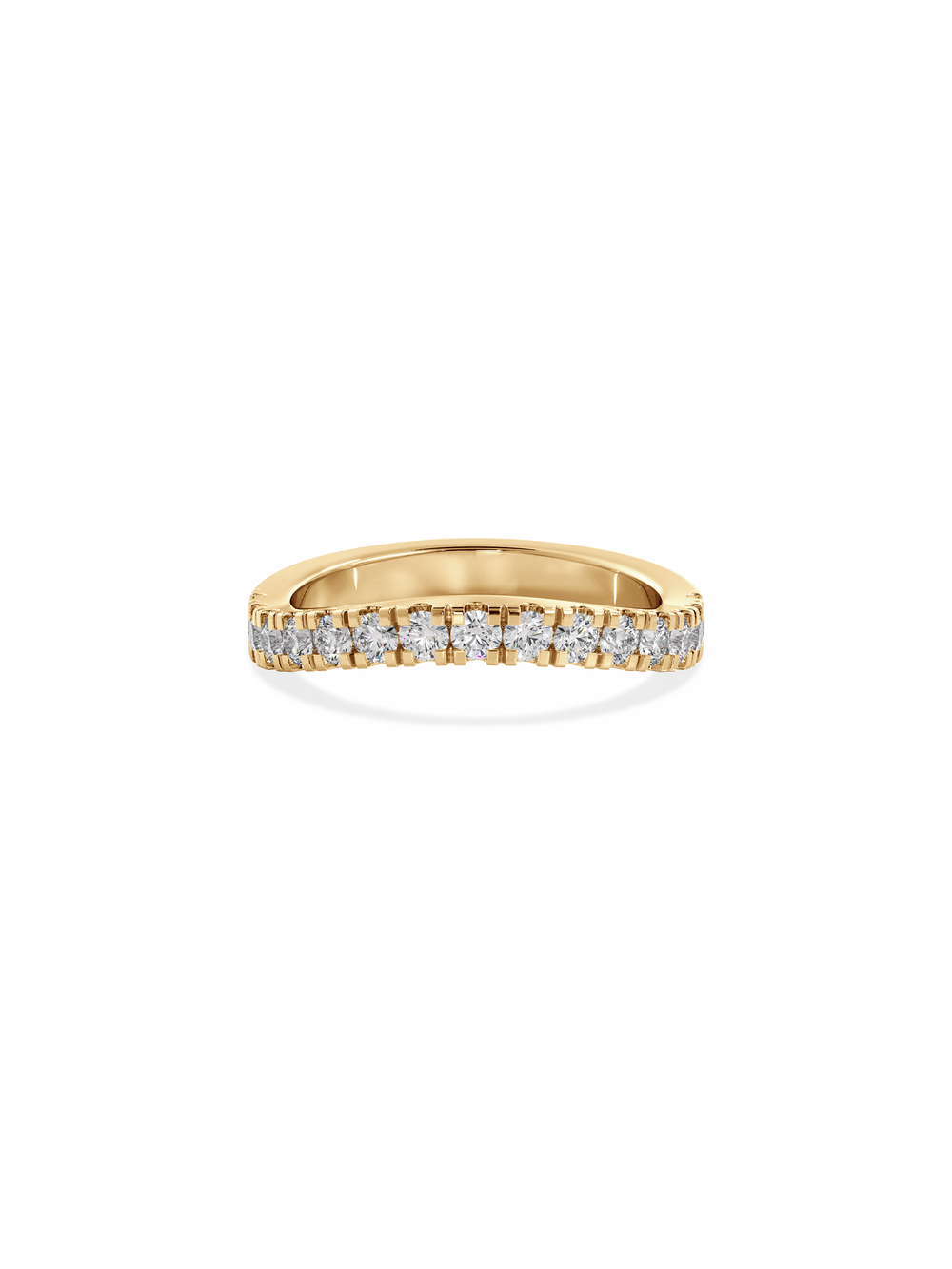 Contour Shimmer Ring - 1/2 Pavé - View 