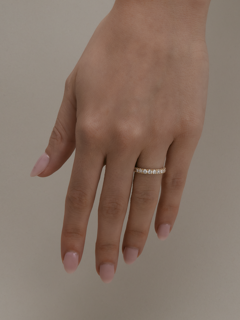 Shimmer Ring - 3/4 Pavé - View 