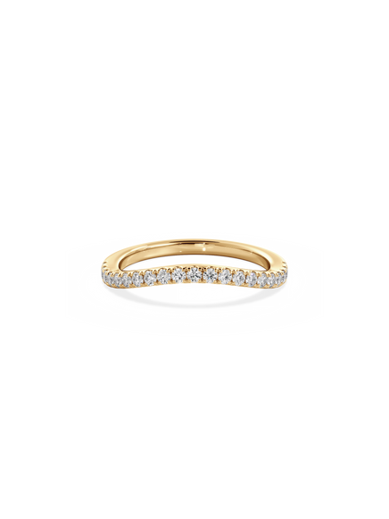 Contour Shimmer Ring - 1/2 Pavé