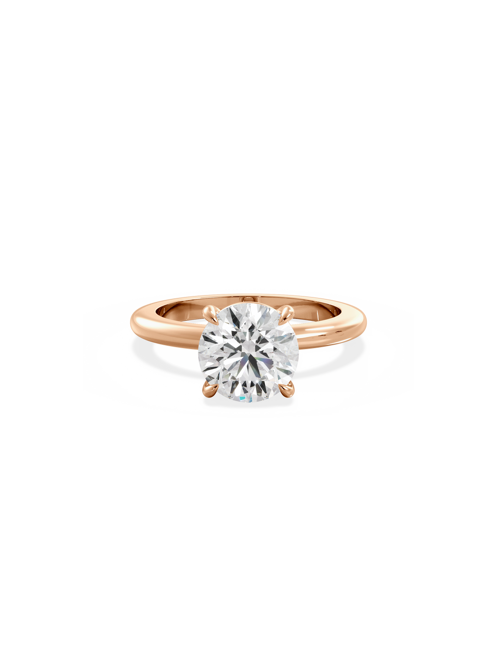 Round Ceremonial Solitaire Ring - View 