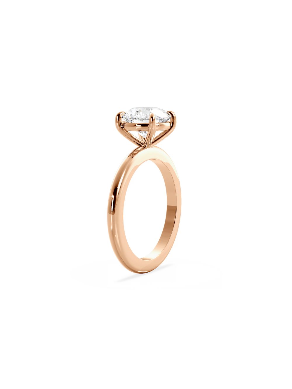 Round Ceremonial Solitaire Ring - View 
