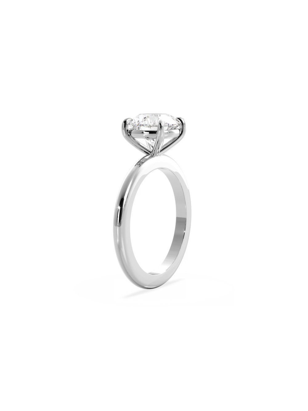 Round Ceremonial Solitaire Ring - View 