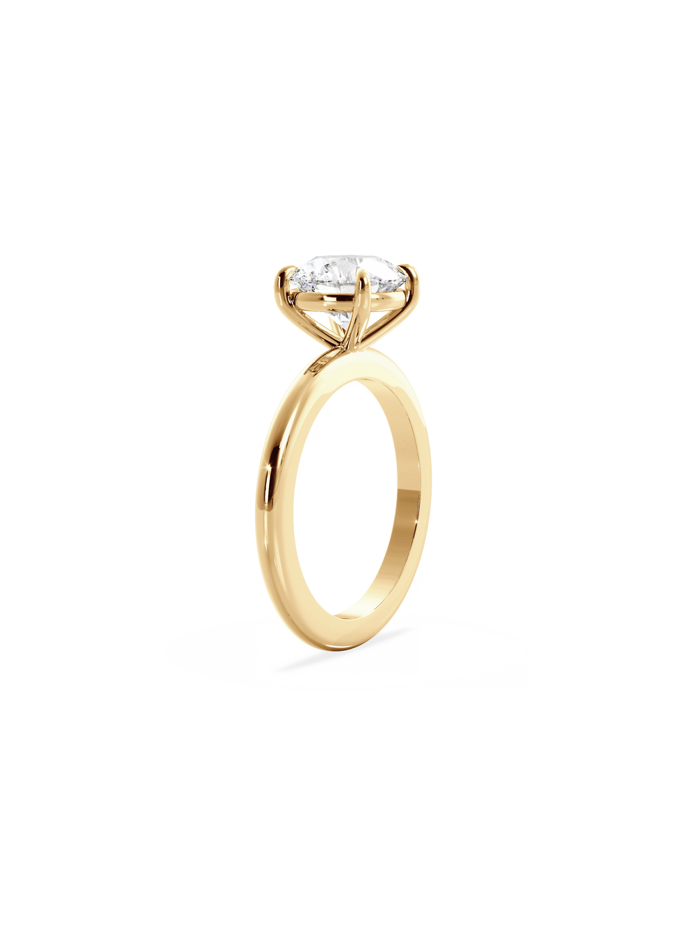 Round Ceremonial Solitaire Ring - View 