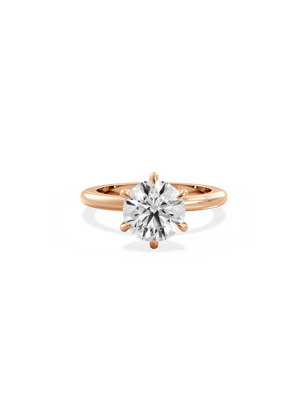 Round Ceremonial Solitaire Ring - View 