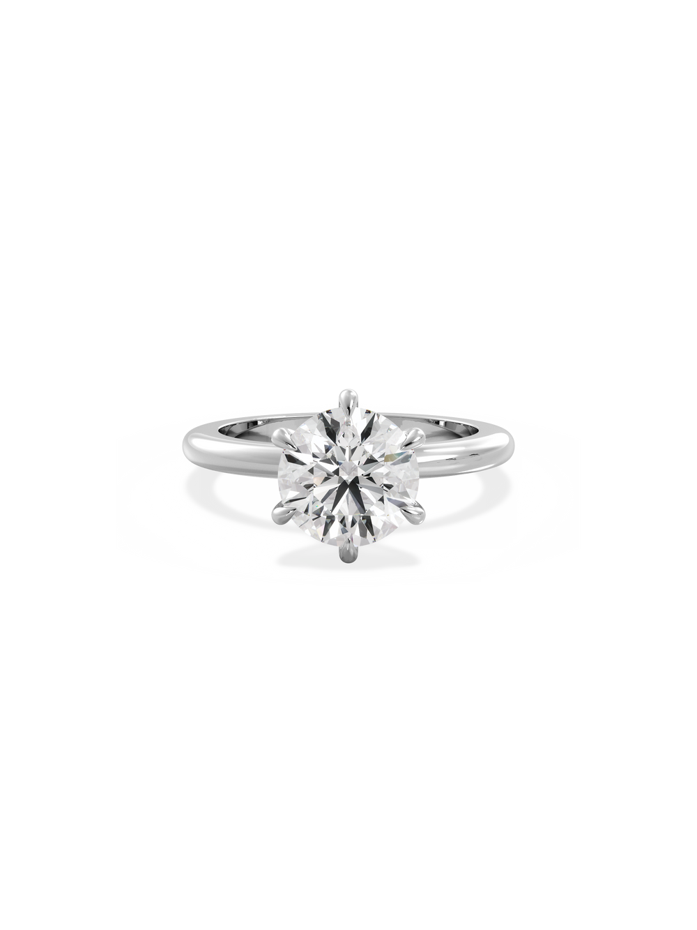 Round Ceremonial Solitaire Ring - View 