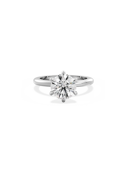 Round Ceremonial Solitaire Ring