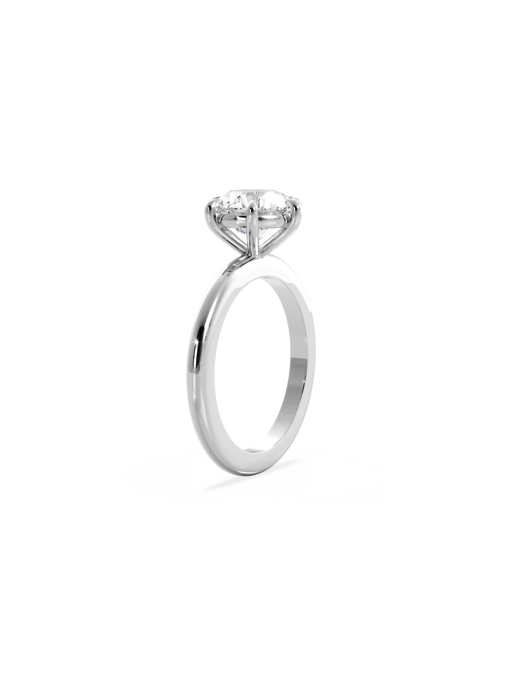 Round Ceremonial Solitaire Ring - View 