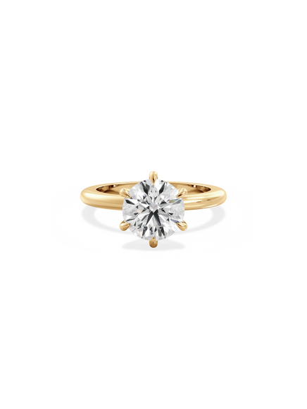Round Ceremonial Solitaire Ring