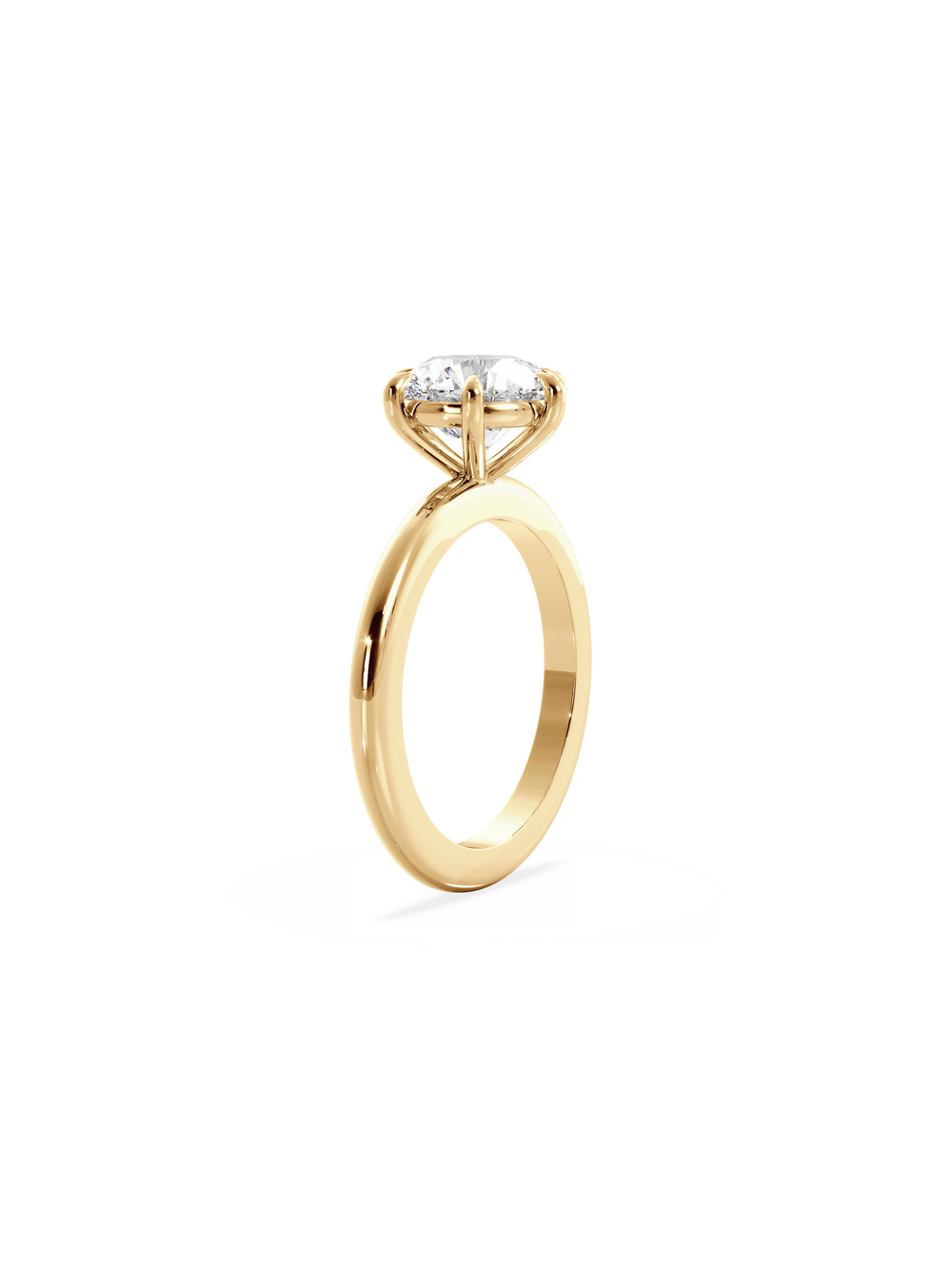 Round Ceremonial Solitaire Ring - View 