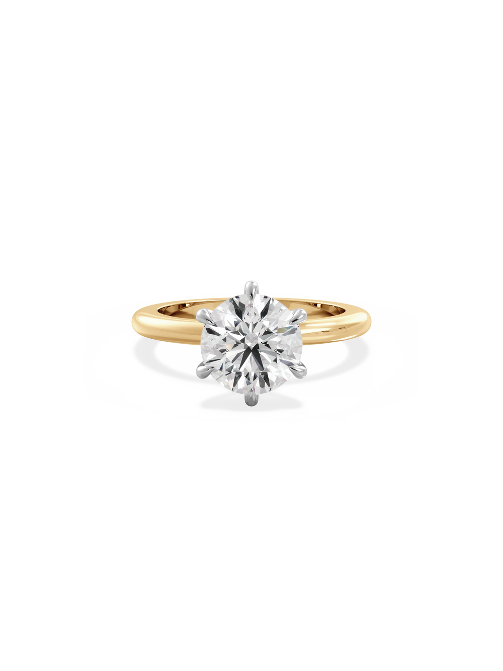 Round Ceremonial Solitaire Ring - View 