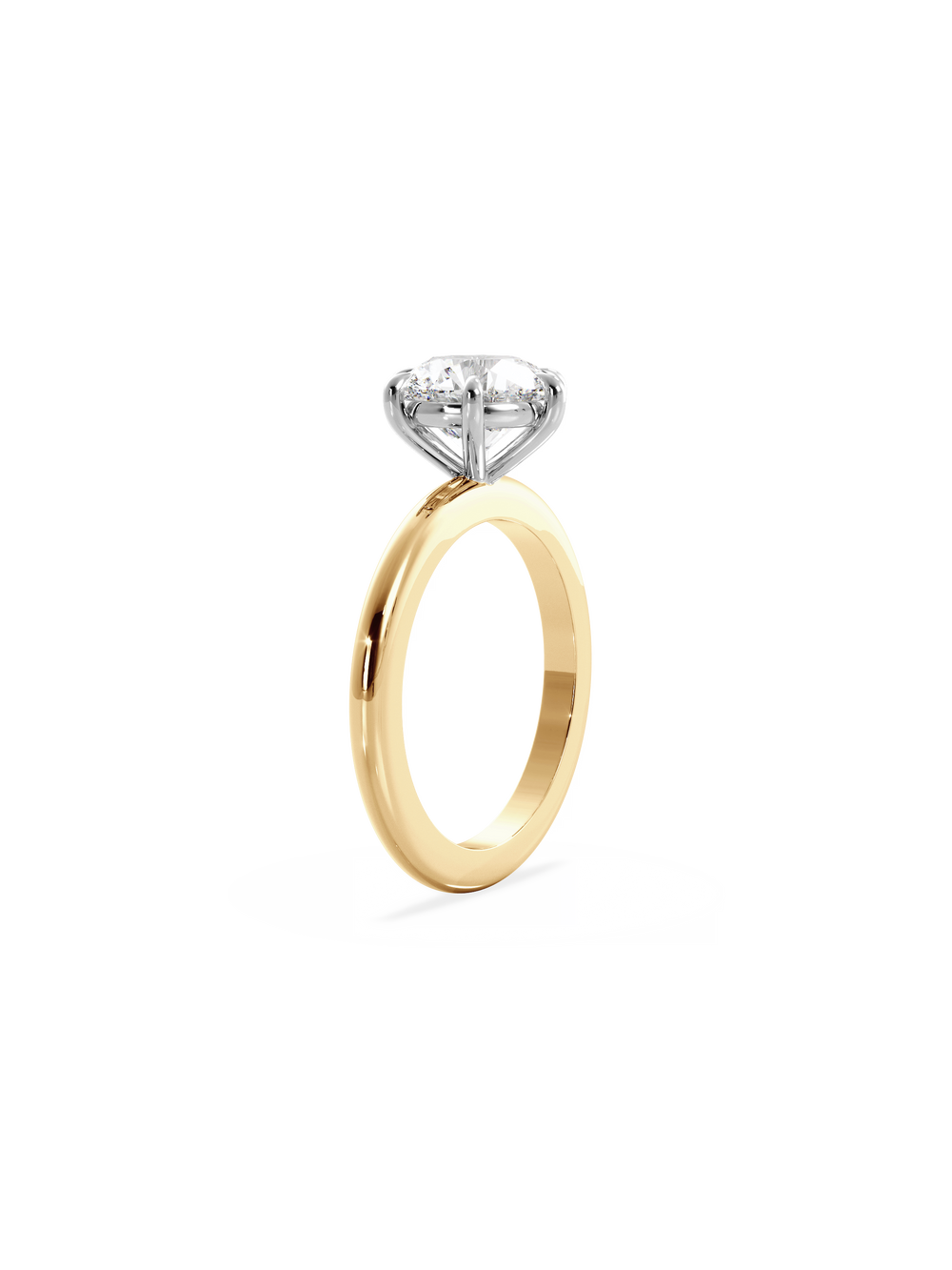 Round Ceremonial Solitaire Ring - View 