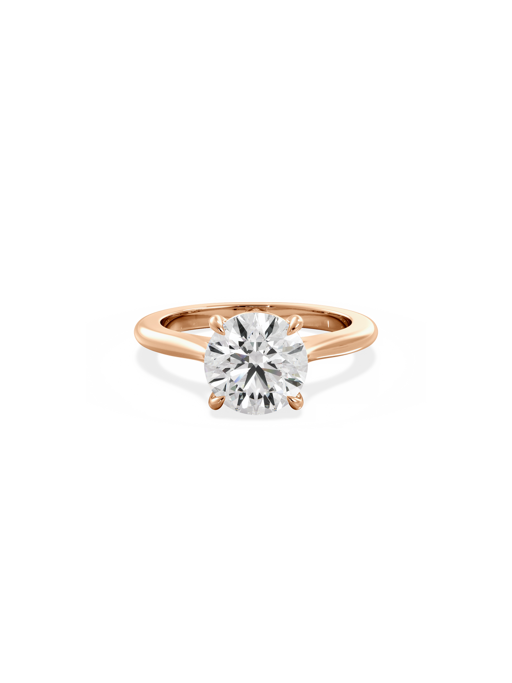 Round Classic Solitaire Ring - View 