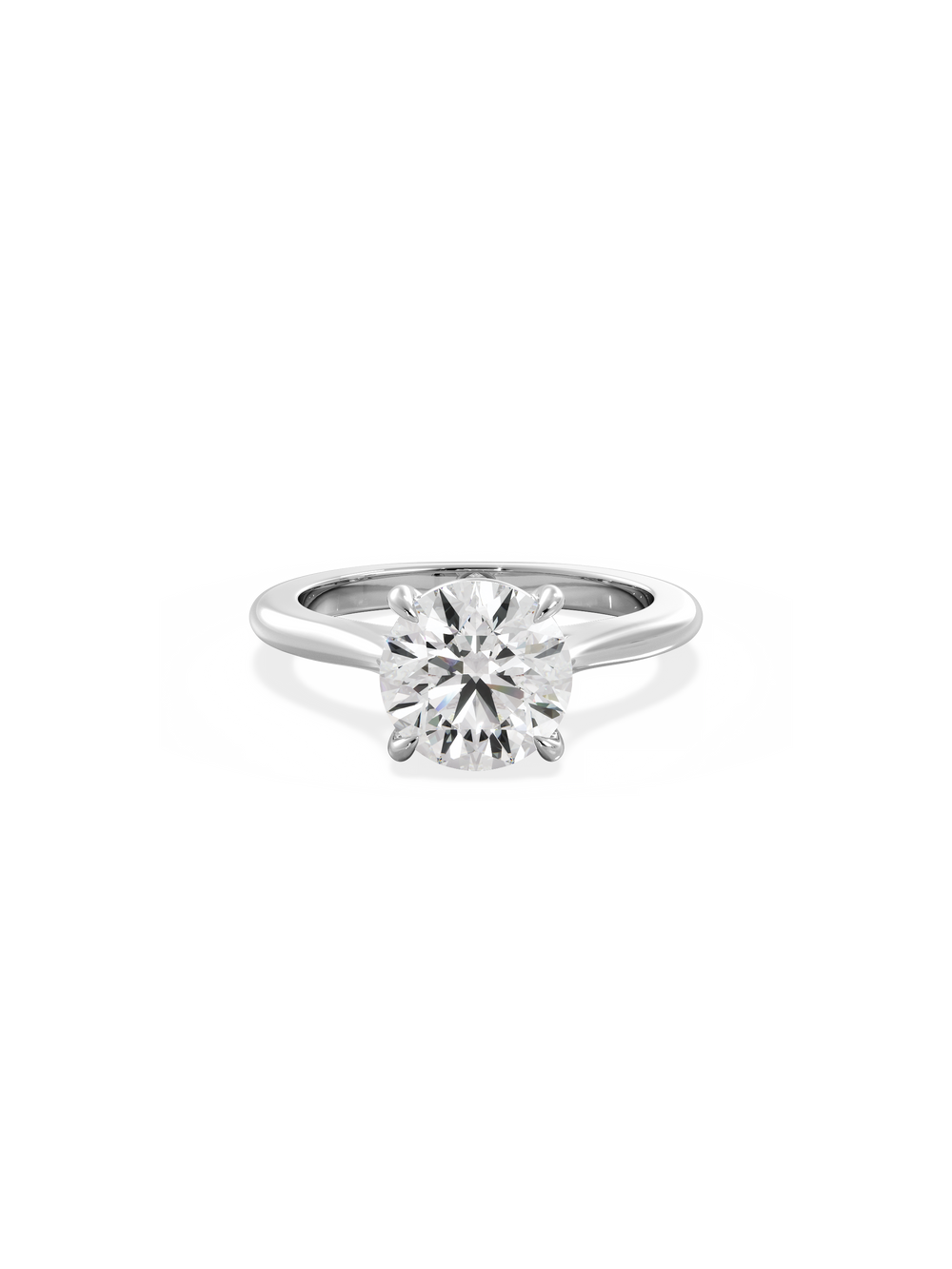 Round Classic Solitaire Ring - View 