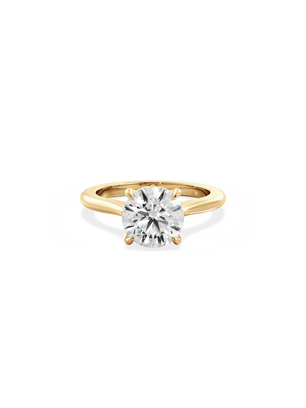 Round Classic Solitaire Ring - View 