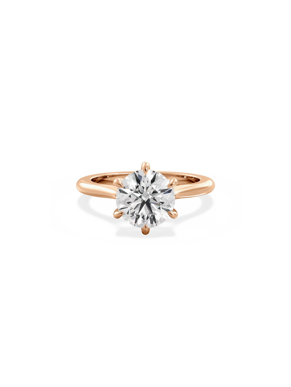 Round Classic Solitaire Ring - View 