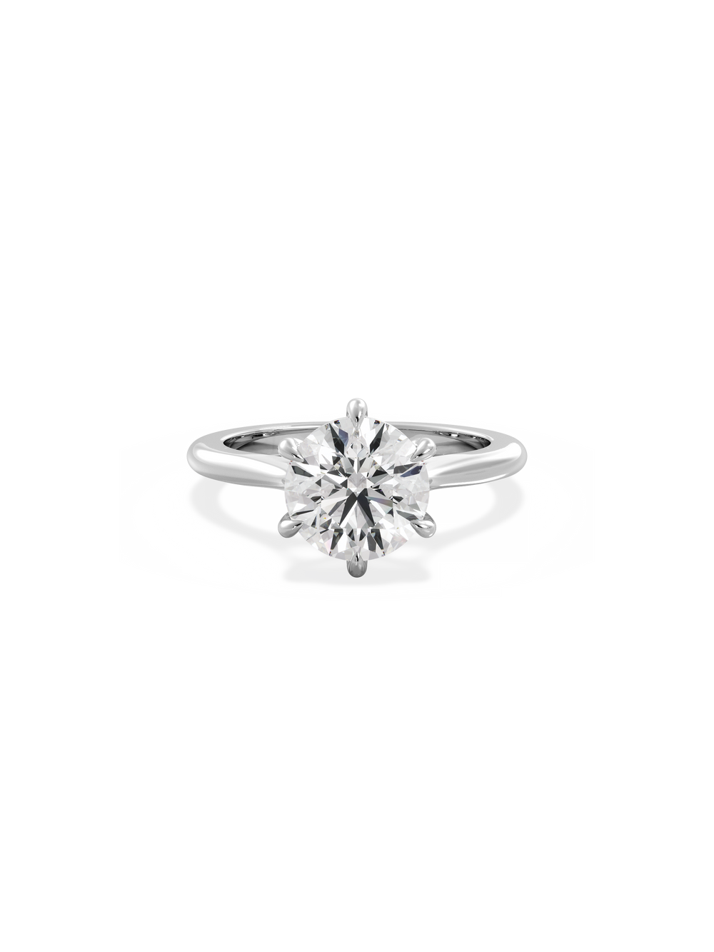Round Classic Solitaire Ring - View 