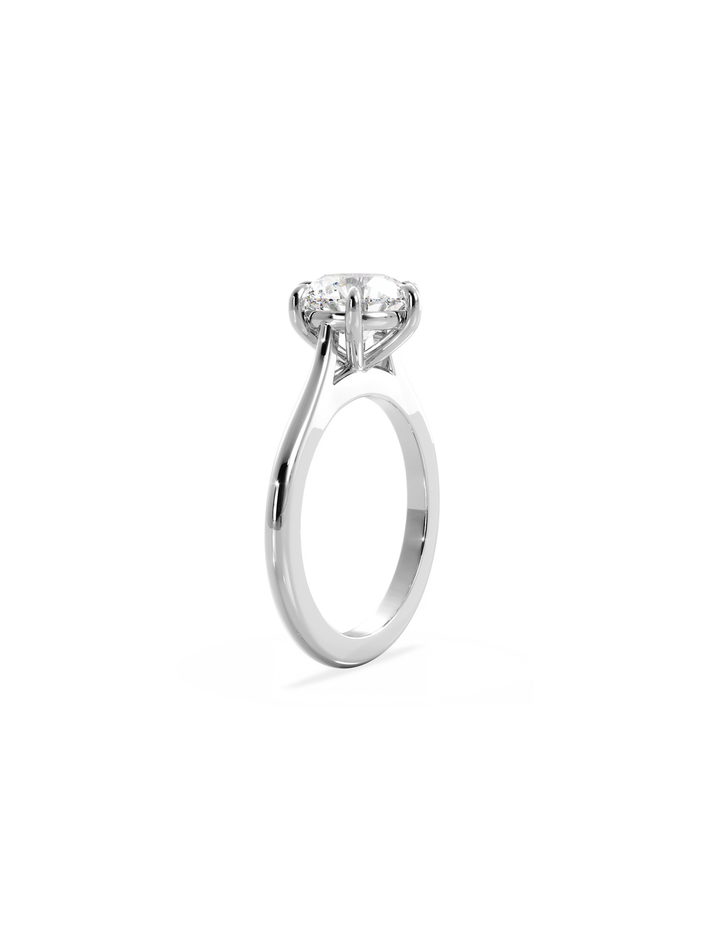Round Classic Solitaire Ring - View 